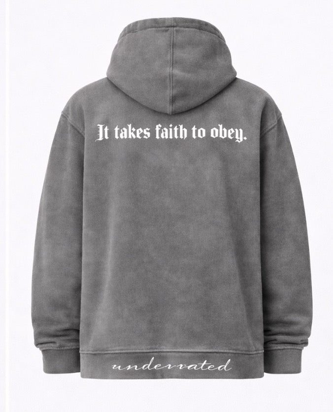 Underrated "It Takes Faith to Obey" - Vintage Hoodie